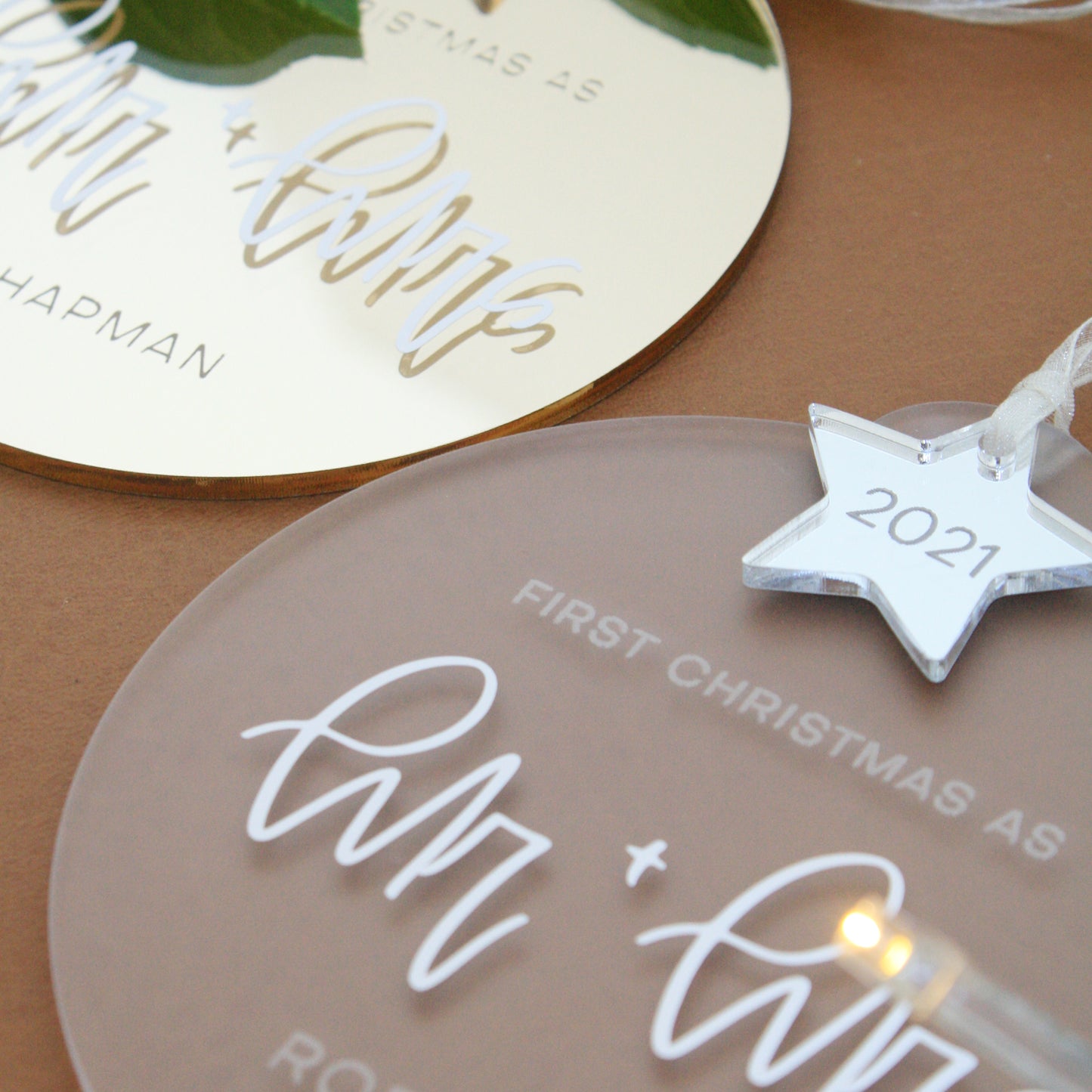 Mr & Mrs Engraved Decoration